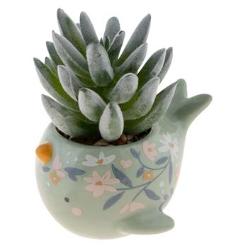 SHAPED SUCCULENT POT - NARWHAL