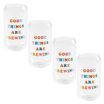 BEER CAN GLASS - GOOD THINGS ARE BREWING