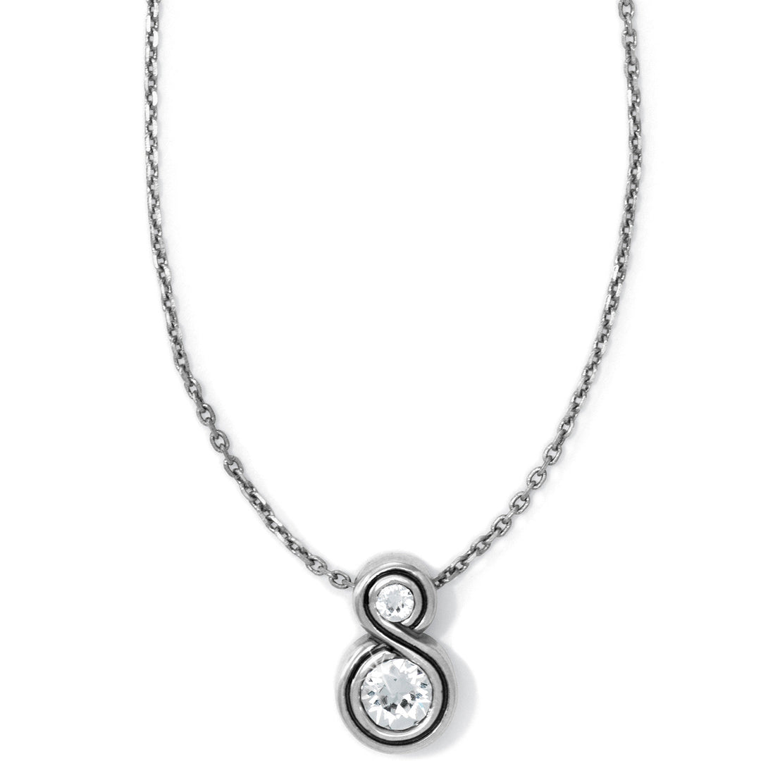 INFINITY SPARKLE PETITE NECKLA - SILVER
