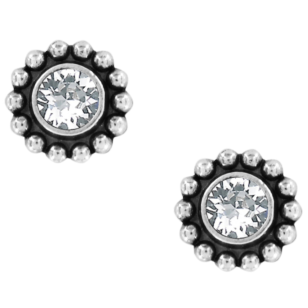 TWINKLE MINI POST EARRINGS - CLEAR SILVER