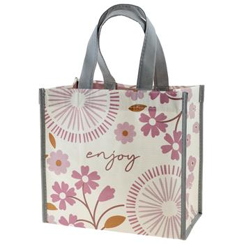 RECYCLED MEDIUM GIFT BAG LILAC FLOWER