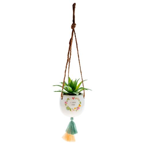 HANGING SUCCULENT POT I LOVE YOU