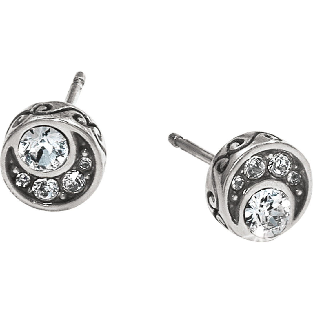 CRESCENT MINI POST EARRINGS - SILVER