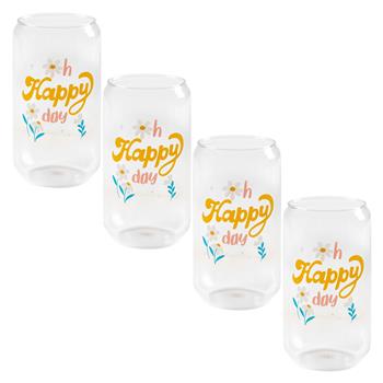 BEER CAN GLASS - OH HAPPY DAY