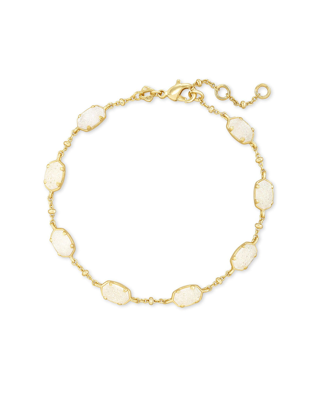 KENDRA SCOTT EMILIE LINK BRACELET - GOLD IRIDSECENT DRUSY