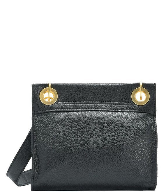 HAMMITT TONY SMALL CROSSBODY BAG - BLACK/BRUSHED GOLD/RED ZIP