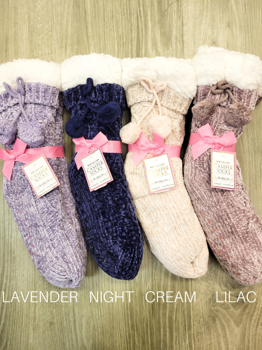 CHENILLE SIMPLY SOUTHERN CAMPER SOCKS