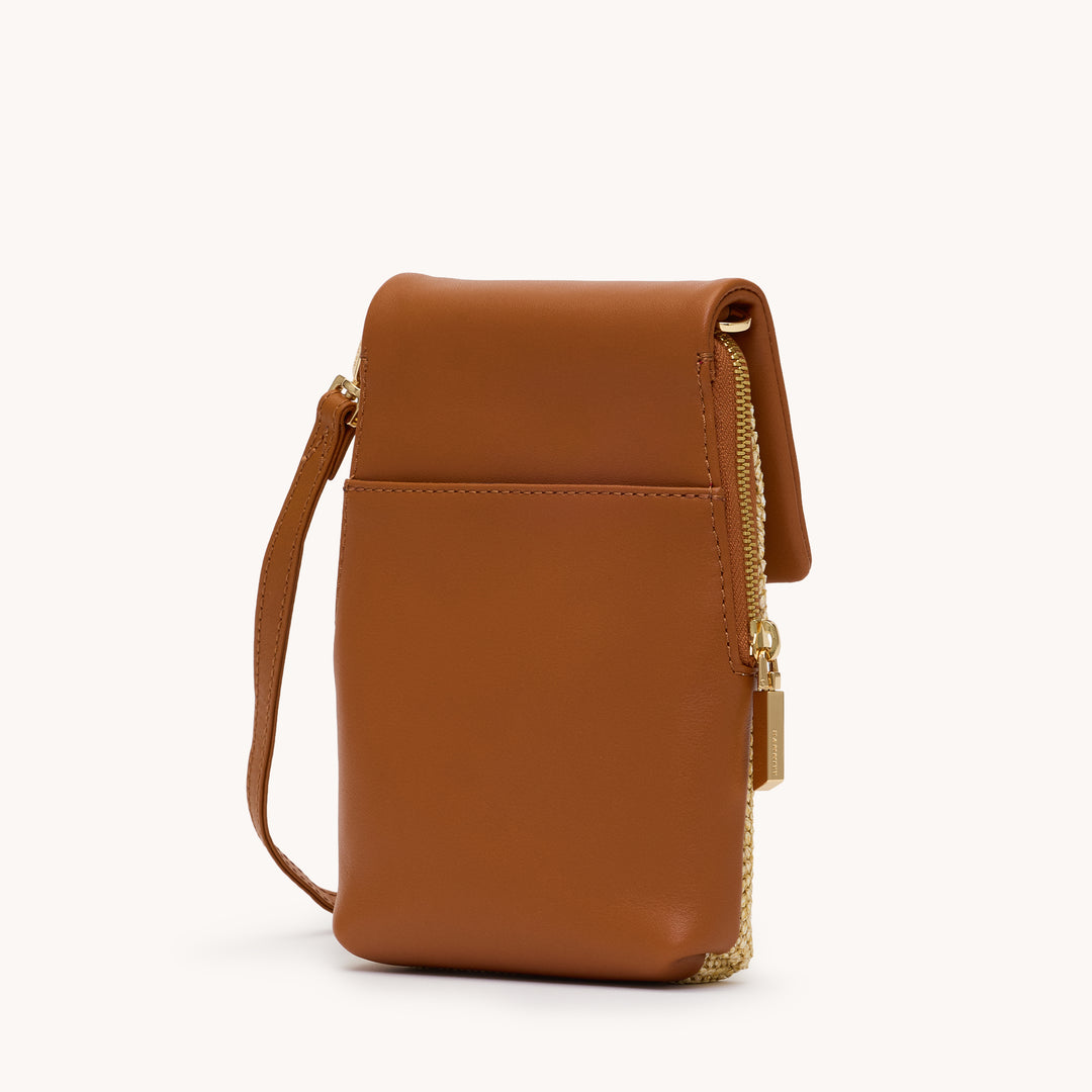 HAMMITT VIP MOBILE - COCOA RAFFIA/GOLD