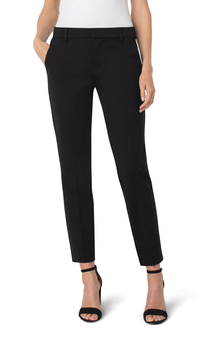 KELSEY KNIT TROUSER PANTS - BLACK