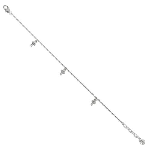 CROSS ANKLET - SILVER