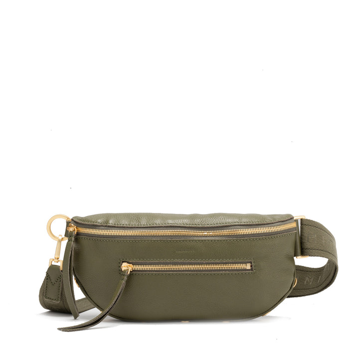 HAMMITT CHARLES CROSSBODY MEDIUM - OLIVE/BRUSHED GOLD