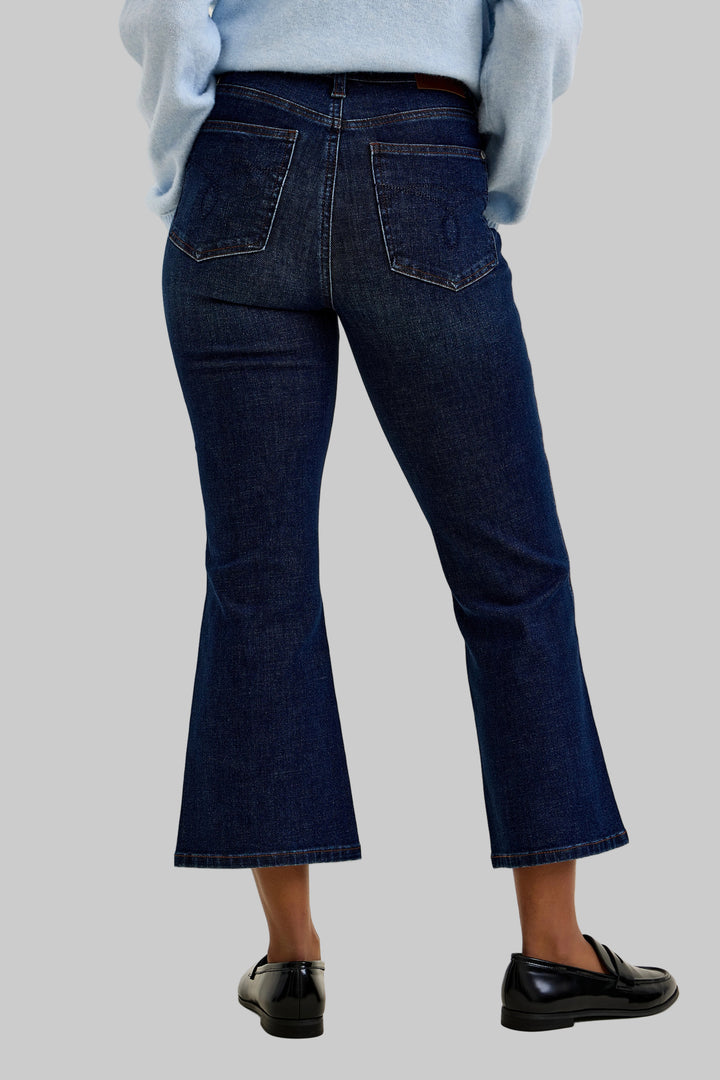 JUDY BLUE AMY KICK FLARE JEANS - RUSTIC INDIGO - INSEAM 27"