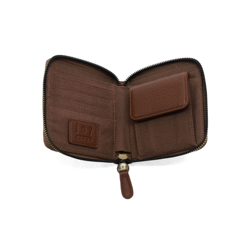 PALMER SQUARE ZIP AROUND WALLET - COFFEE