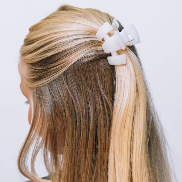 TELETIES PETITE CLASSIC HAIR CLIP - COCONUT WHITE