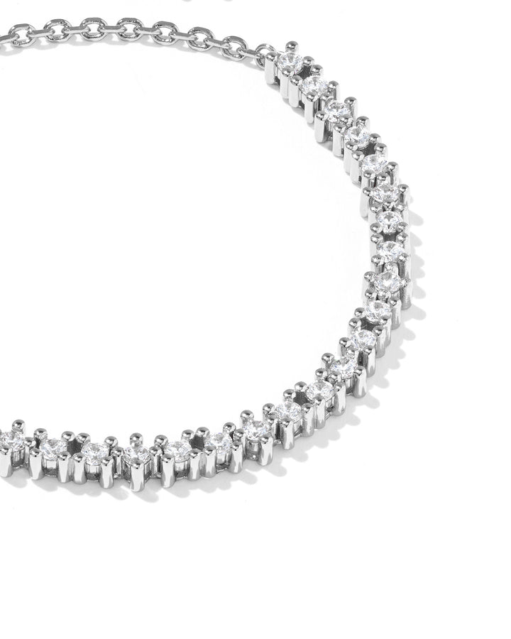 KENDRA SCOTT FATE TENNIS BRACELET - SILVER WHITE CZ