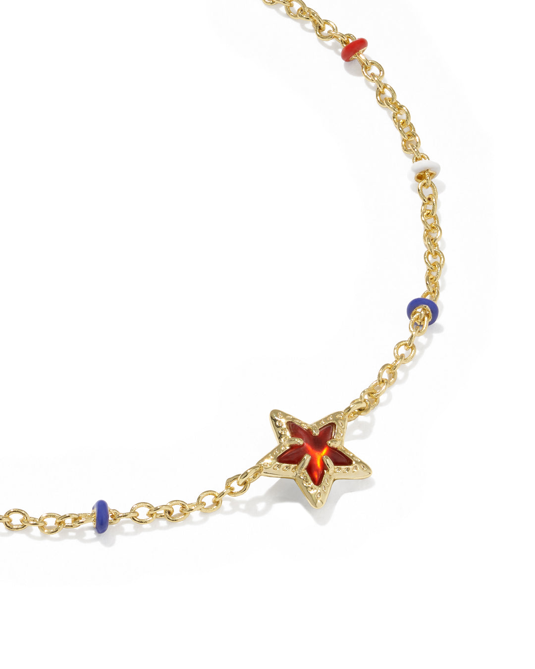 KENDRA SCOTT MINI CASSIDY DELICATE CHAIN BRACELET - GOLD RED ILLUSION
