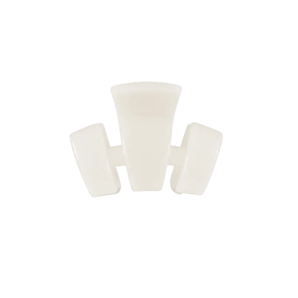 TELETIES PETITE CLASSIC HAIR CLIP - COCONUT WHITE