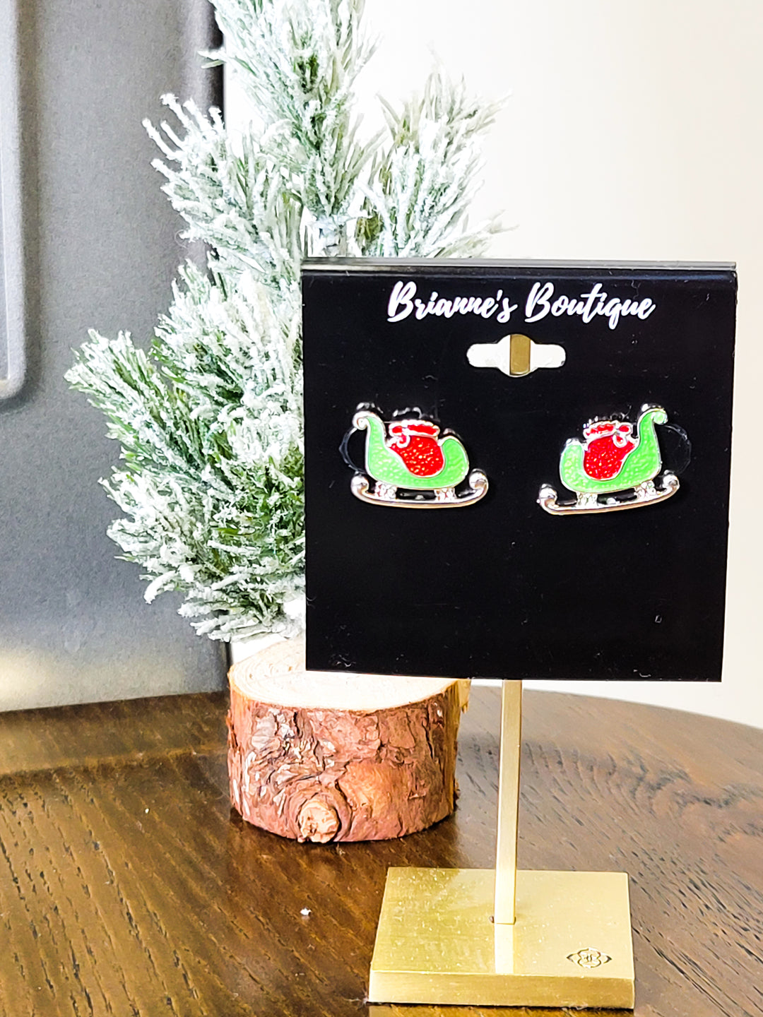 CHRISTMAS ENAMEL EARRINGS