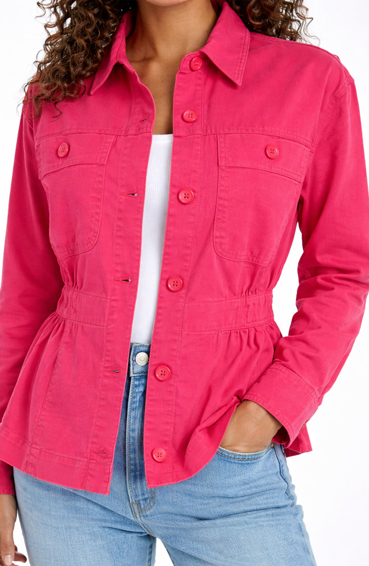 RELAXED SHACKET W/ACCENTED WASIT - DIVA PINK