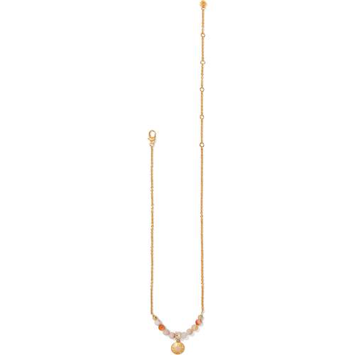 SUNSET COVE SHORT NECKLACE - GOLD-PINK