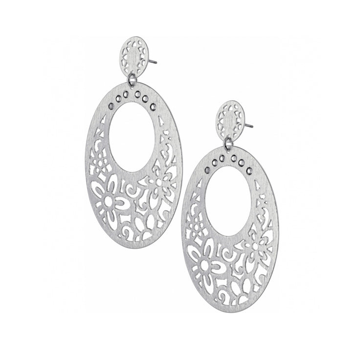 POSH GARDEN POST DROP EARRINGS - SILVER