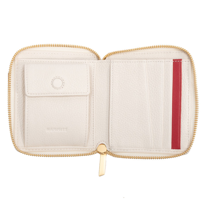 HAMMITT 5 NORTH WALLET - CALLA LILY WHITE/BRUSHED GOLD