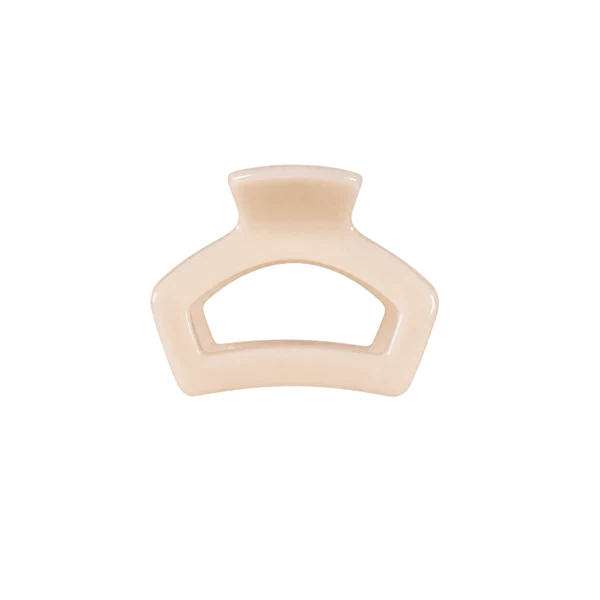 TELETIES PETITE OPEN HAIR CLIP - ALMOND BEIGE