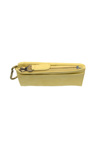 BOBBIE BIFOLD WALLET W/CARABINER - PASTEL YELLOW