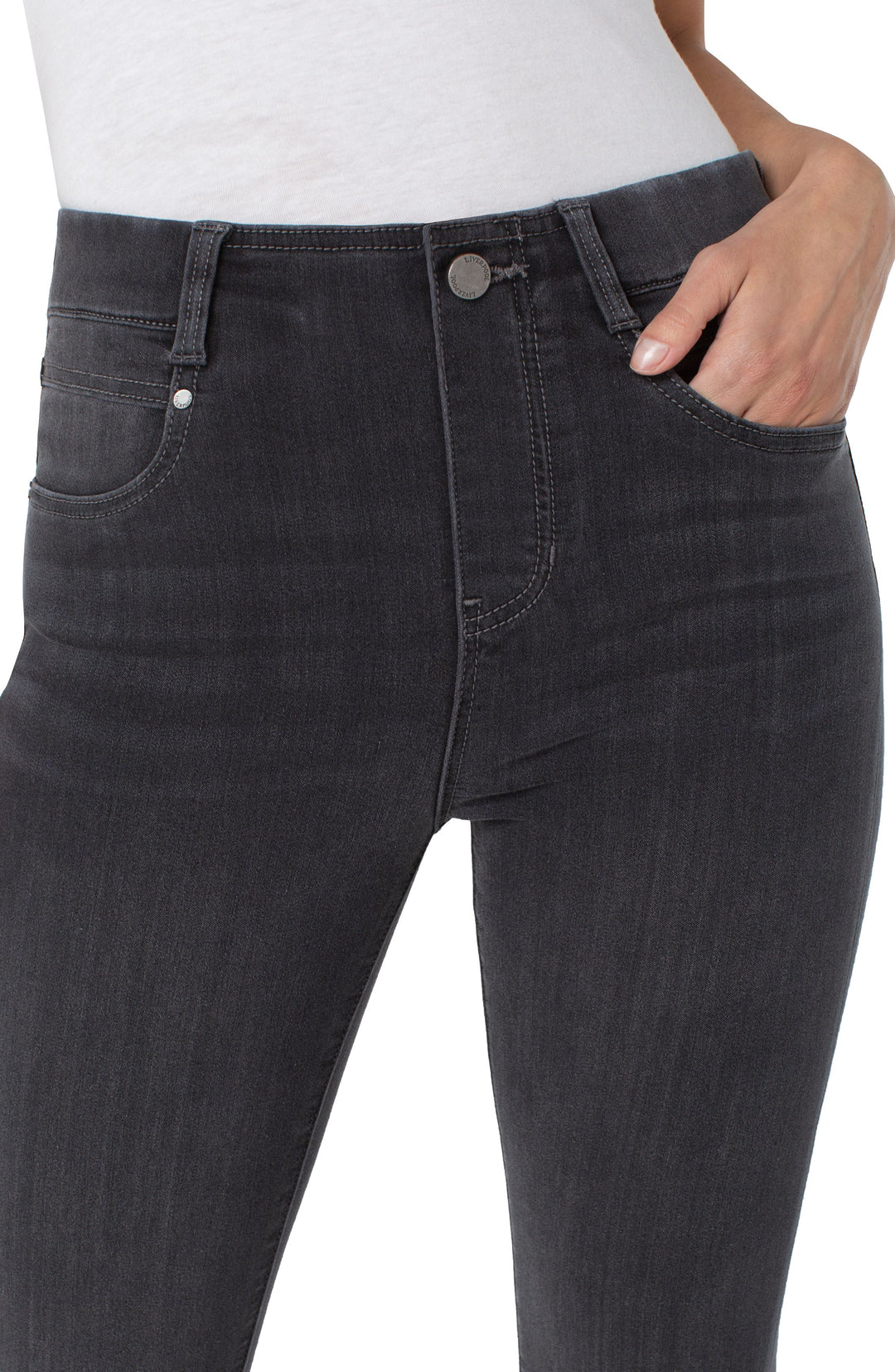 GIA GLIDER ANKLE SKINNY JEANS - METEORITE