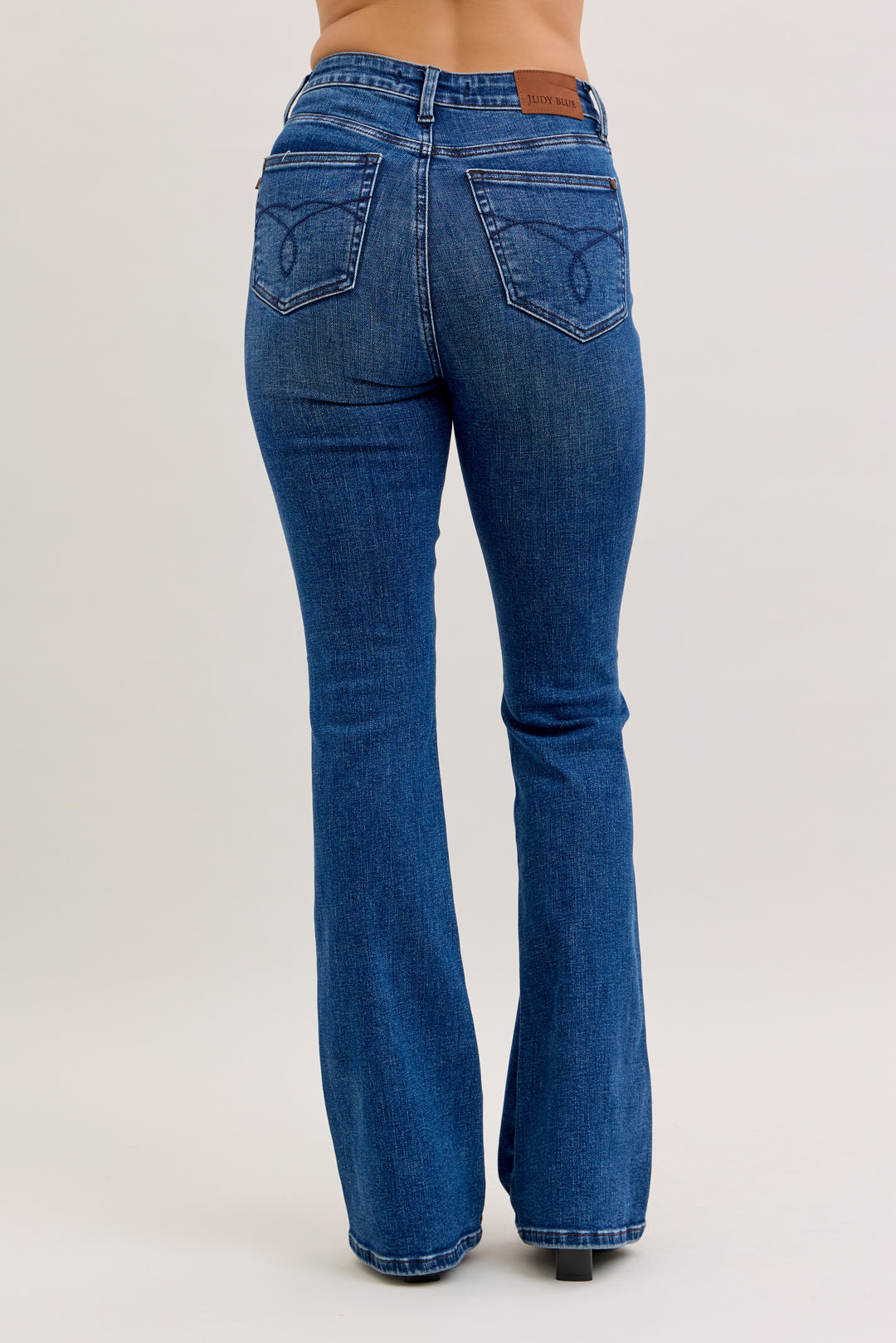 JUDY BLUE HW TUMMY CONTROL BOOTCUT JEANS - 34" (L) INSEAM - DARK