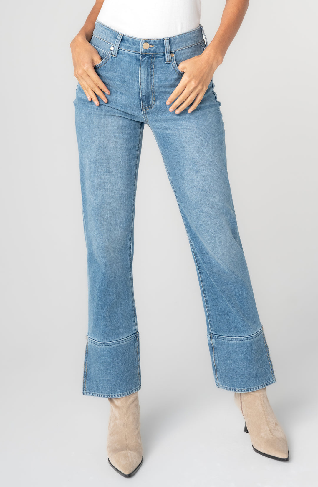 KENNEDY STRAIGHT W/CUFF AND SLIT - 30" INSEAM - COWBOY SKY