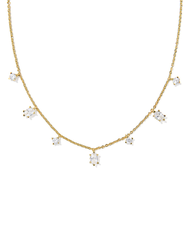 KENDRA SCOTT CAILIN DELICATE STRAND NECKLACE - GOLD WHITE