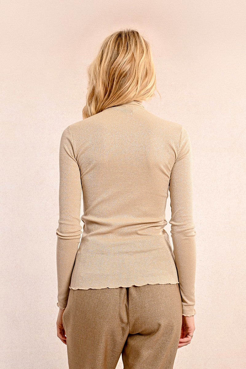 TURTLE NECK SWEATER - GOLDEN BEIGE