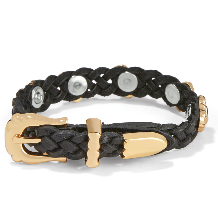 ROPED HEART BRAID BANDIT BRACELET - BLACK