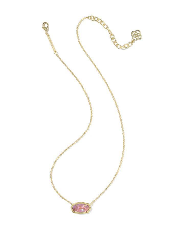 KENDRA SCOTT ELISA PENDANT NECKLACE - GOLD LIGHT MAUVE ILLUSION