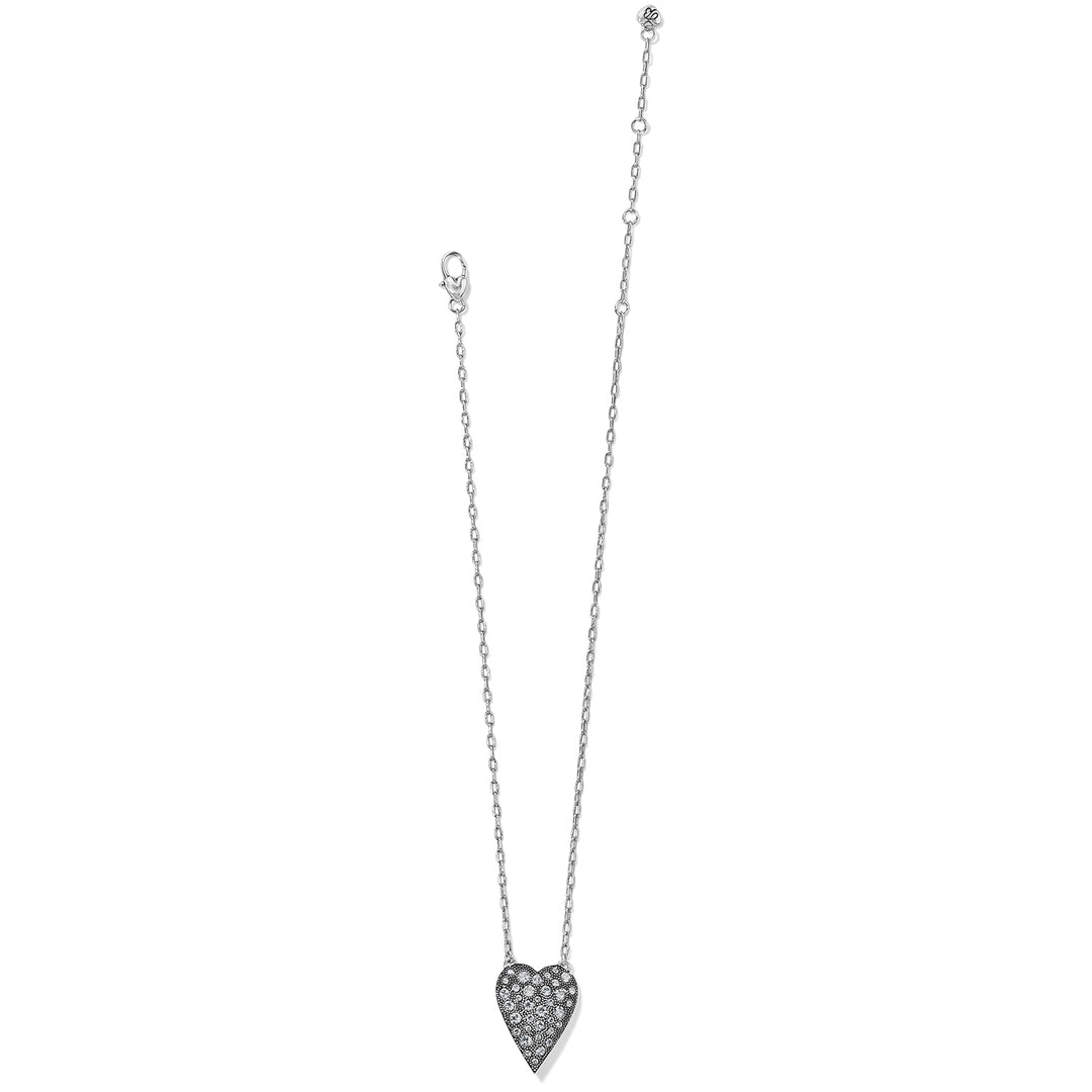 GLISTEN HEART PETITE NECKLACE - SILVER