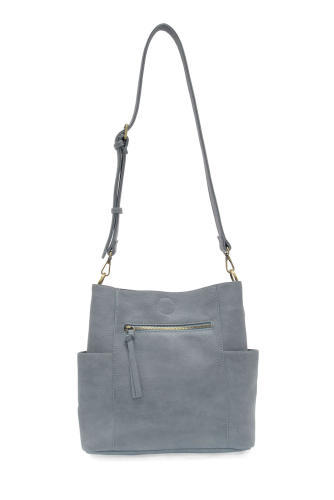 KAYLEIGH BUCKET BAG W/SIDE POCKET - NEW DUSTY BLUE