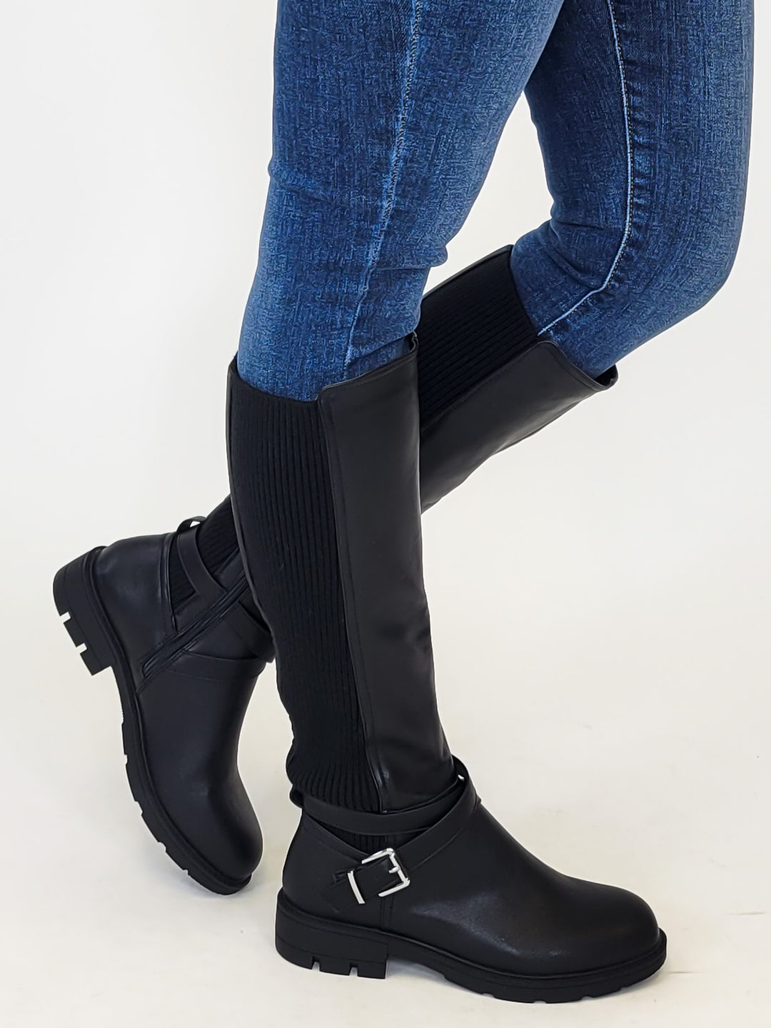 CORKY'S HAYRIDE STRETCHY CALF TALL BOOT - BLACK
