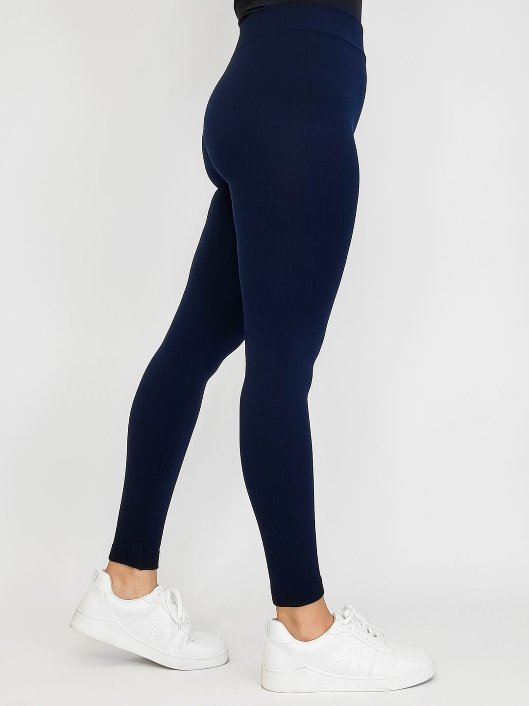 FLEECE  LEGGINGS - NAVY - O/S