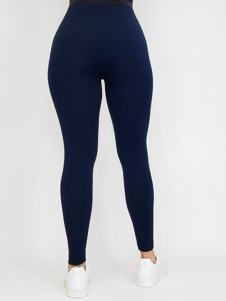 FLEECE  LEGGINGS - NAVY - O/S