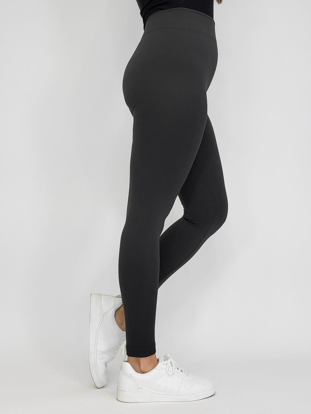 FLEECE LEGGINGS - PLUS, CHARCOAL