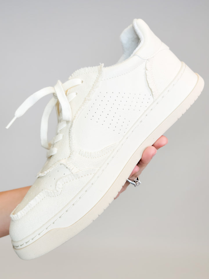 KASS LEATHER SNEAKER - NATURAL