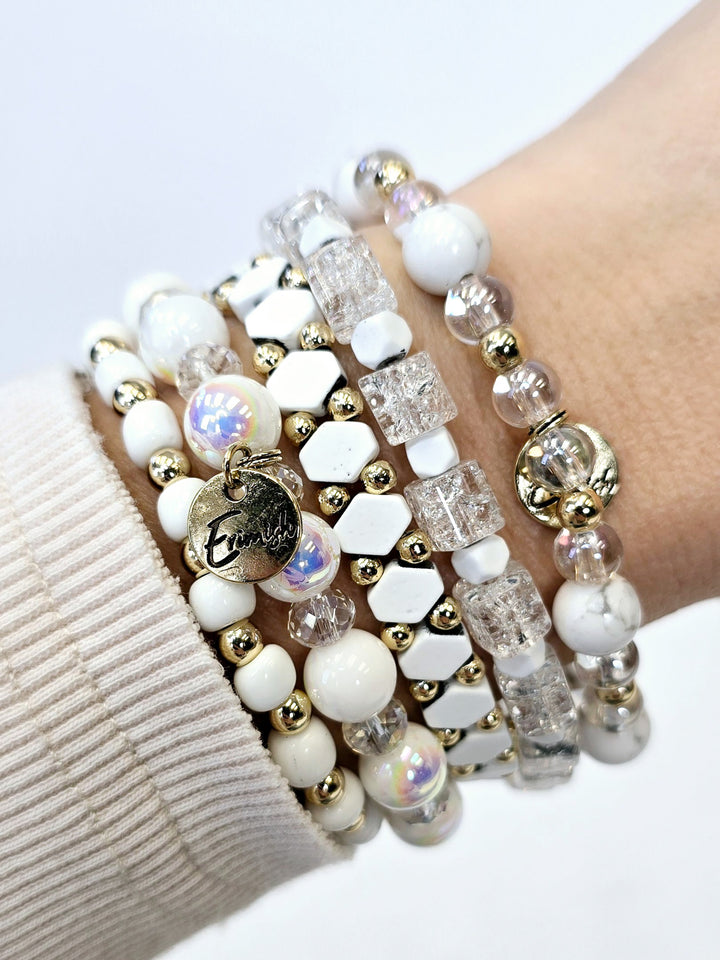 MIX STRETCH BRACELETS S/5 - WONDER GOLD