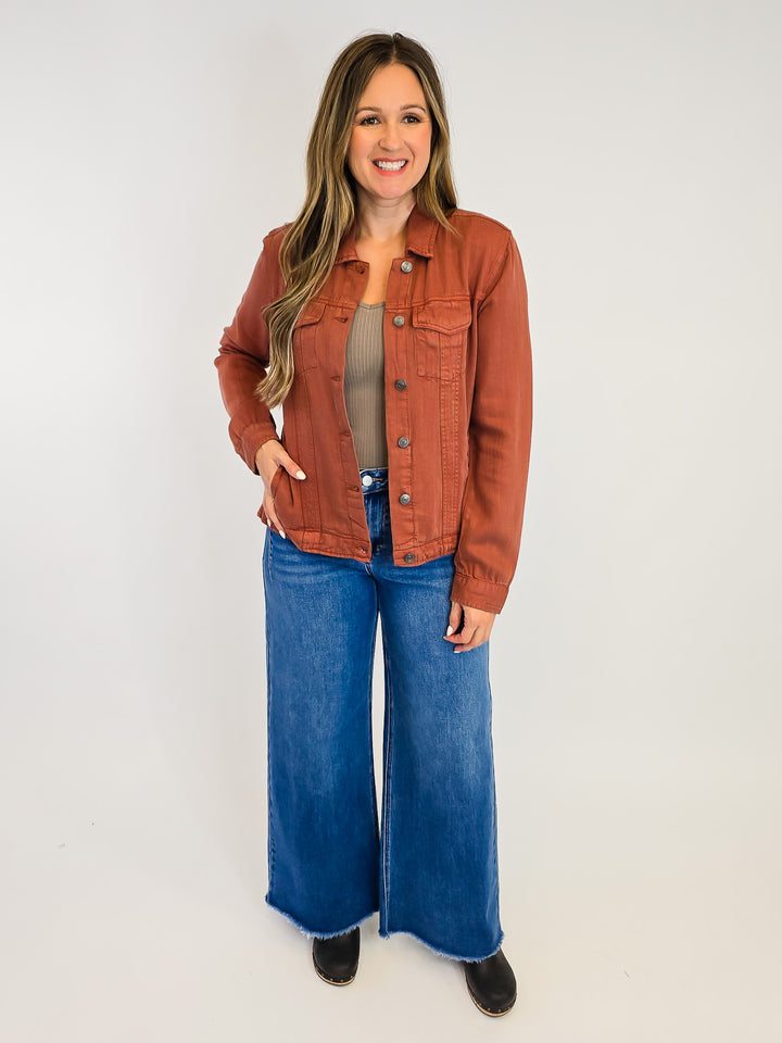 LONG SLEEVE JACKIE JACKET - RUSTIC BROWN