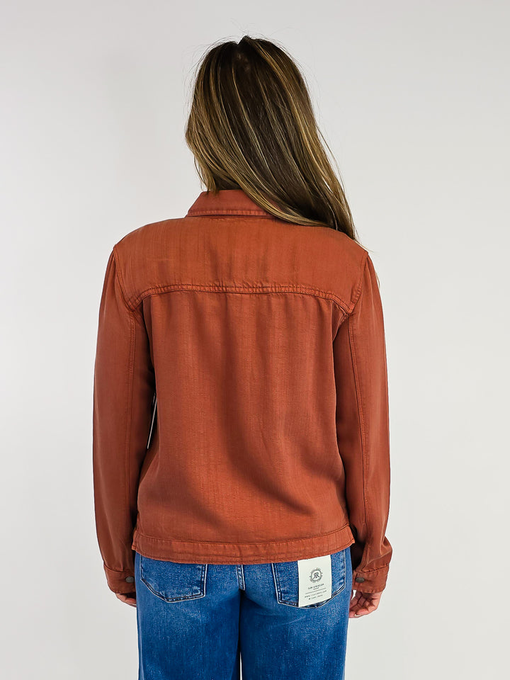 LONG SLEEVE JACKIE JACKET - RUSTIC BROWN