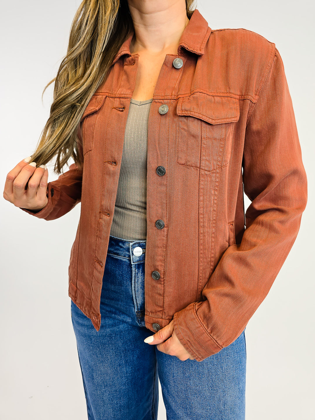 LONG SLEEVE JACKIE JACKET - RUSTIC BROWN