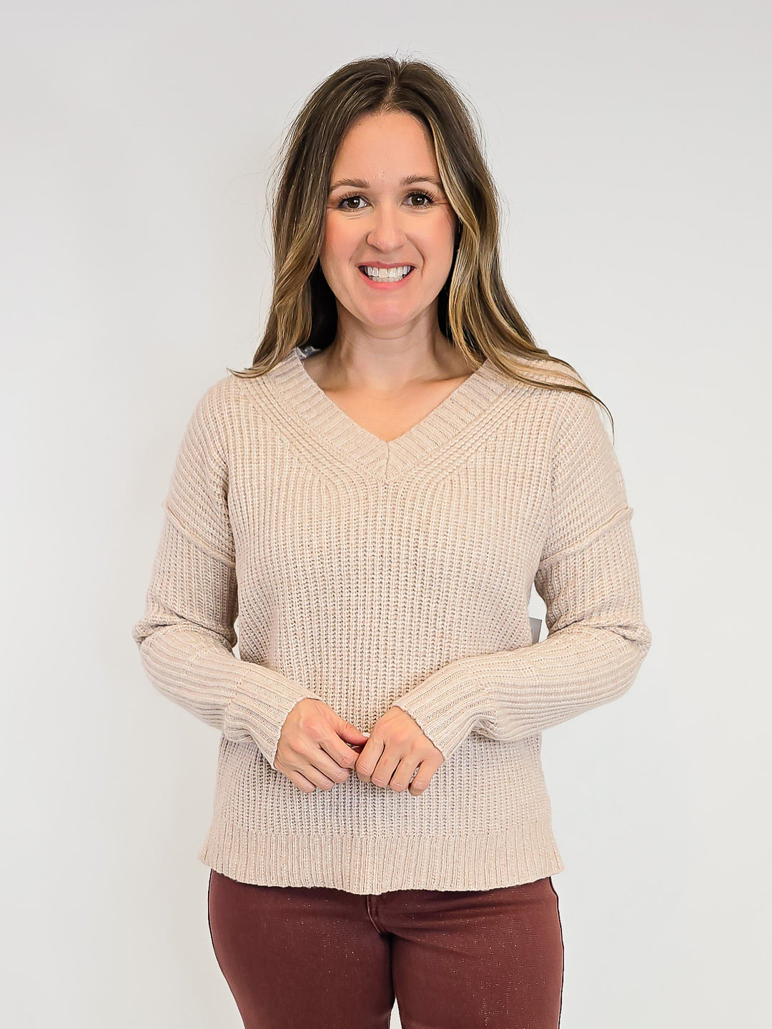 SUPER SOFT MARLED SWEATER - OATMEAL