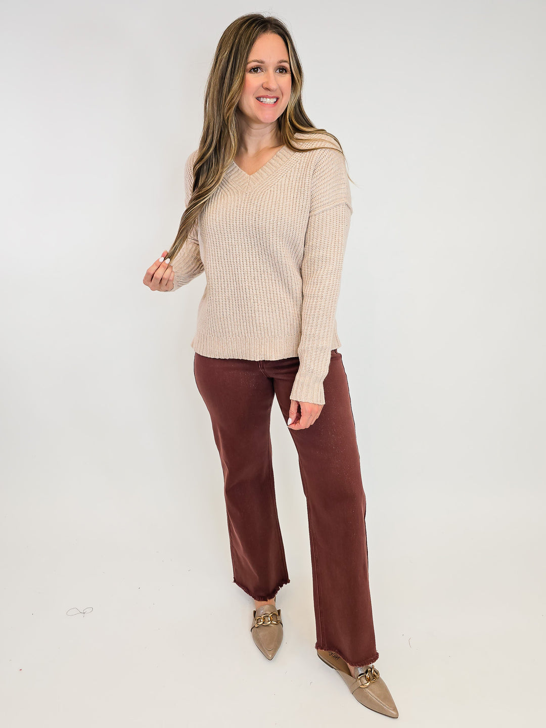 SUPER SOFT MARLED SWEATER - OATMEAL