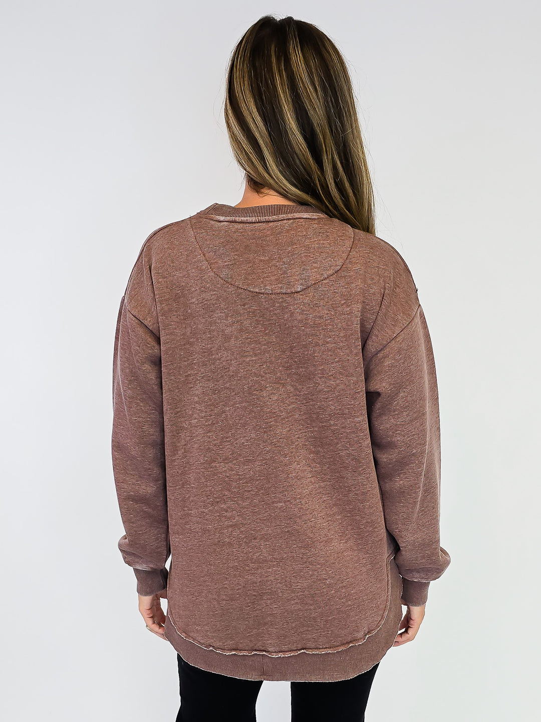 SOUTHERN COUTURE COMFY ROUND HERE TOP - EXPRESSO