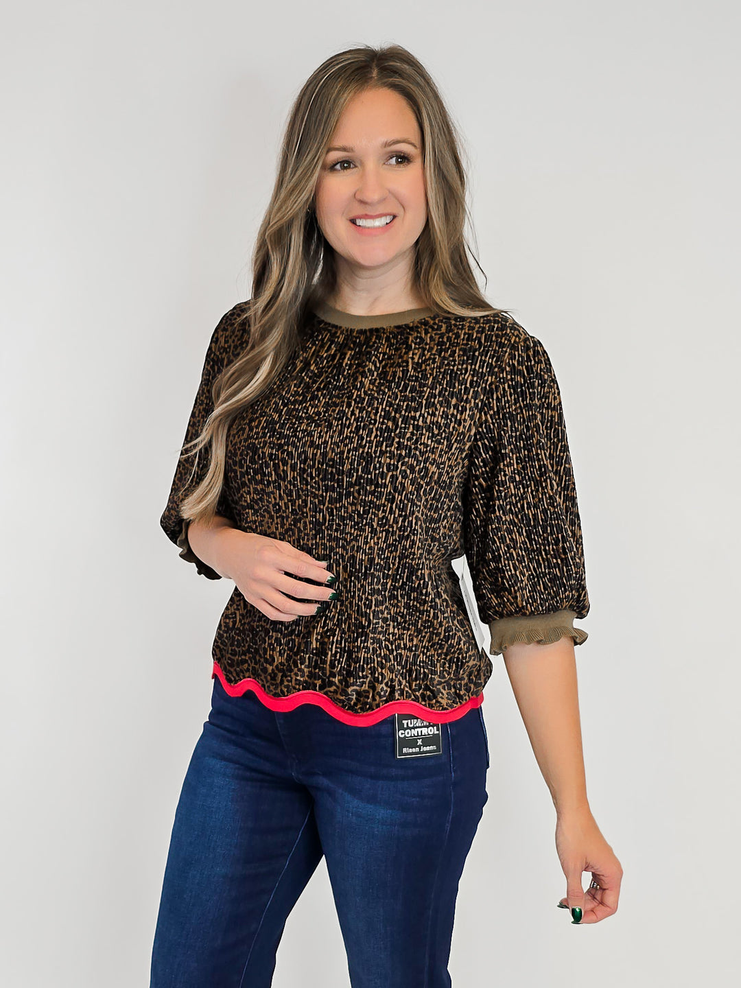 SHORT SLEEVE SWEATER - BROWN